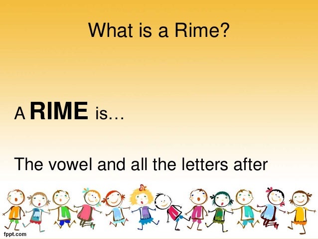 Onset and rime For First Graders