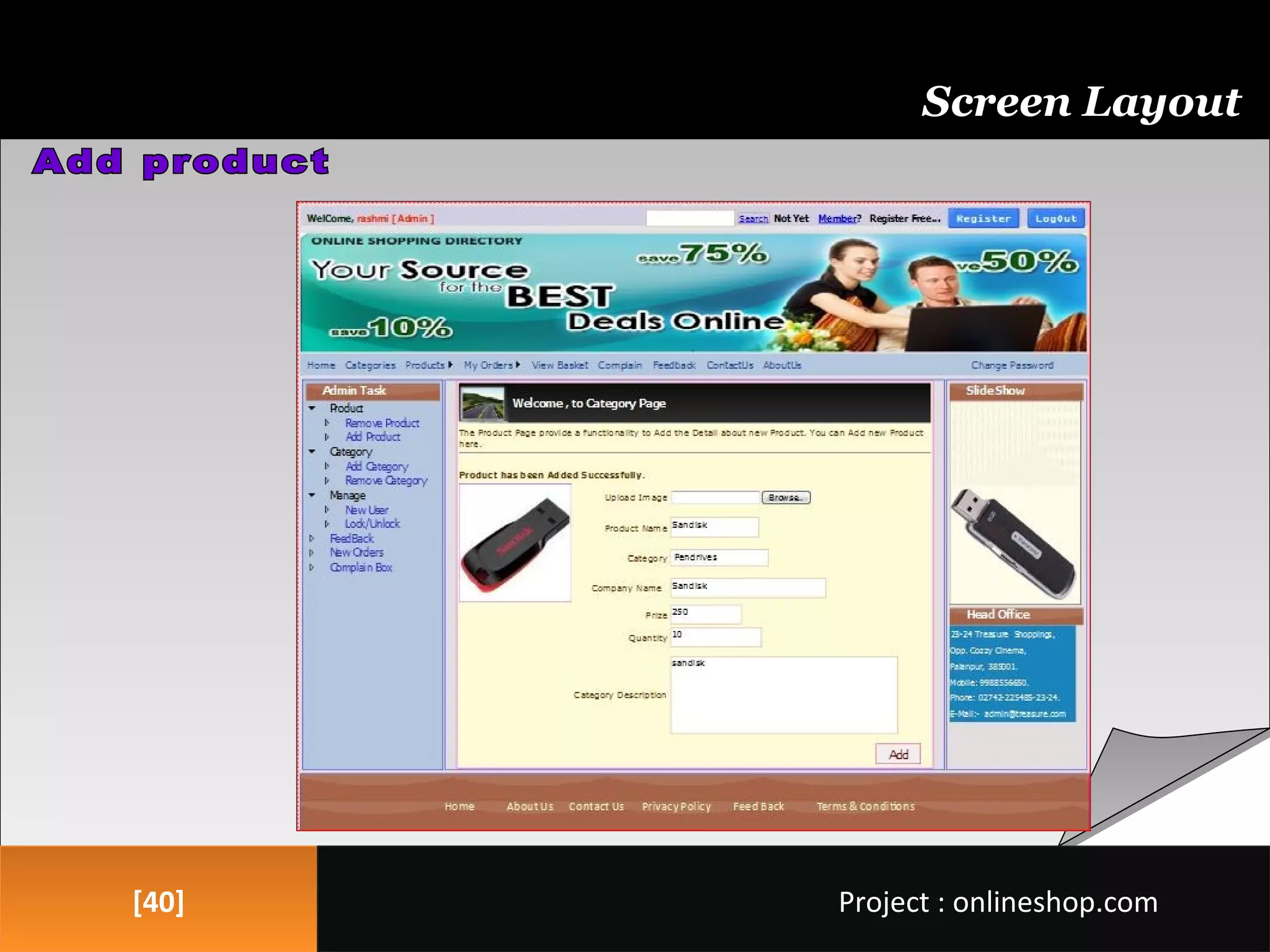 [40][40]
Screen Layout
Project : onlineshop.comProject : onlineshop.com
 
