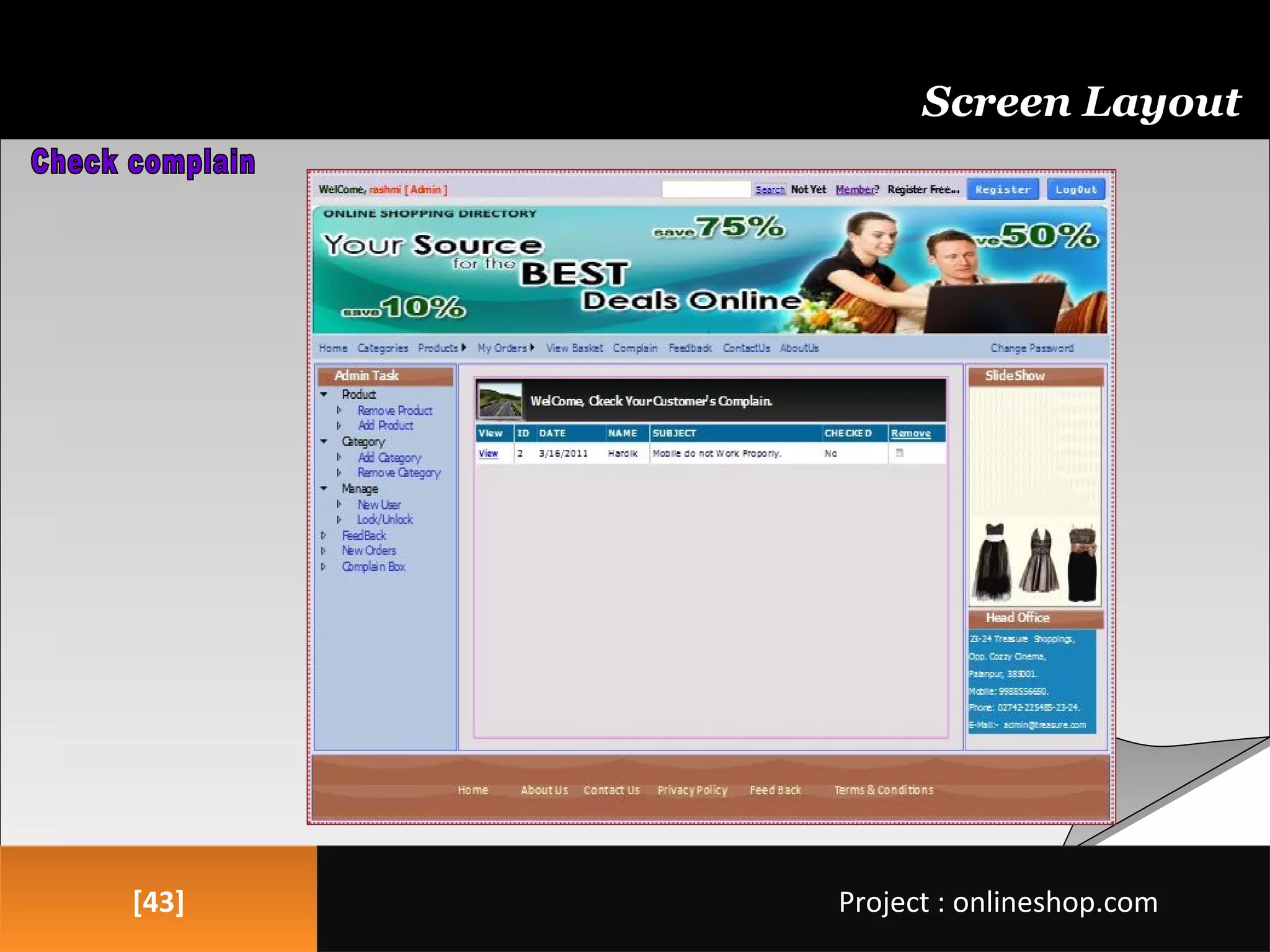 [43][43]
Screen Layout
Project : onlineshop.comProject : onlineshop.com
 
