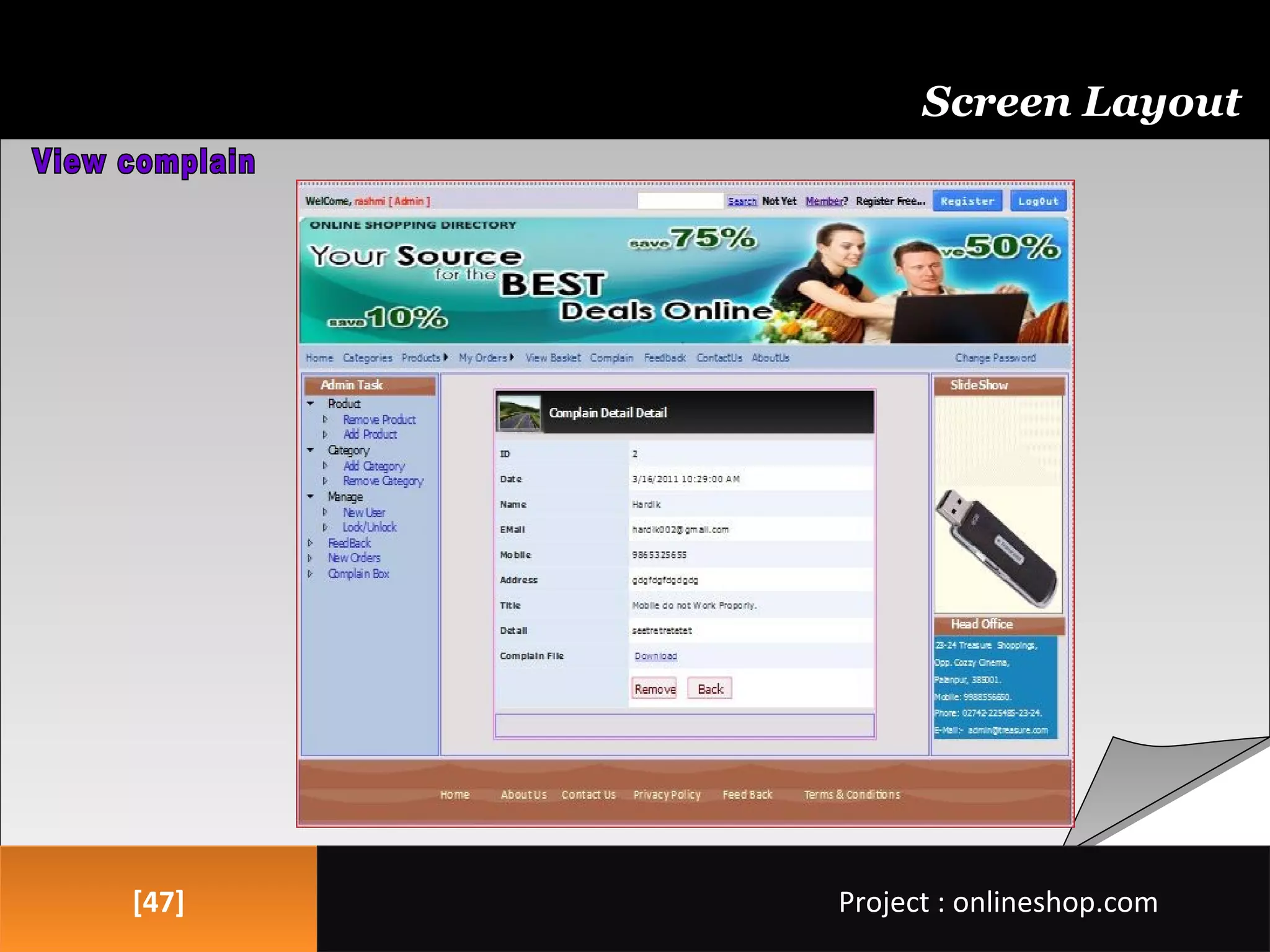[47][47]
Screen Layout
Project : onlineshop.comProject : onlineshop.com
 