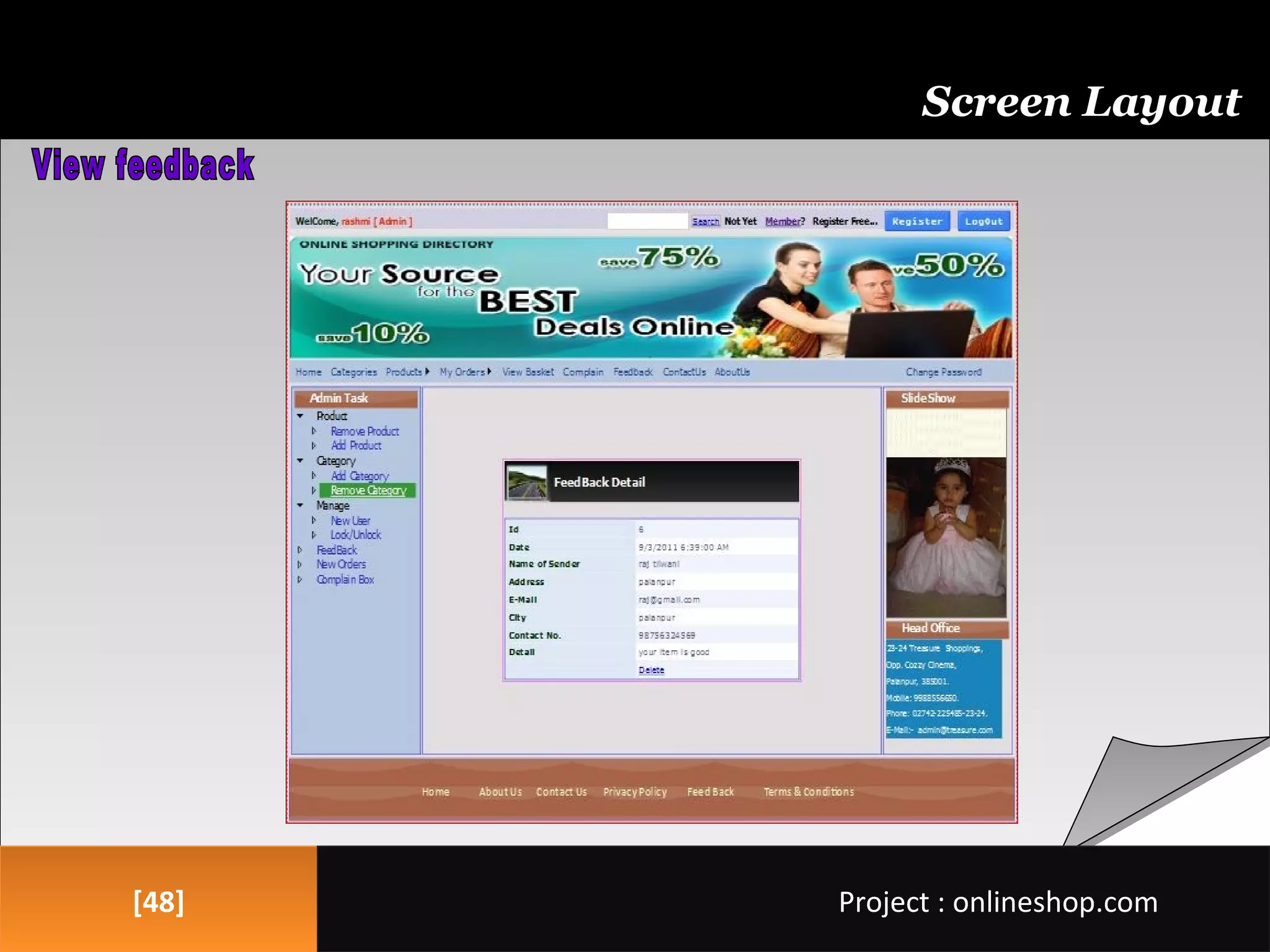 [48][48]
Screen Layout
Project : onlineshop.comProject : onlineshop.com
 