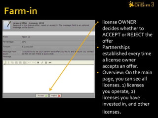Farm-inEnter the total amount and the total % you want to buy
