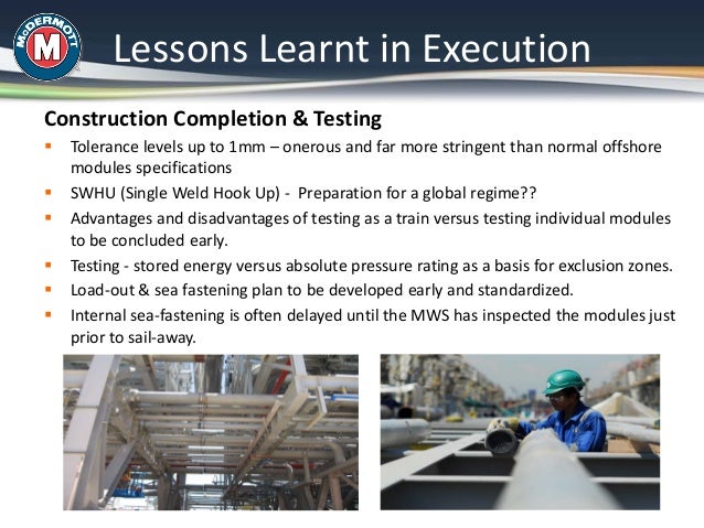 test pressure exclusion zone Onshore fabricatorâs â modules construction view a