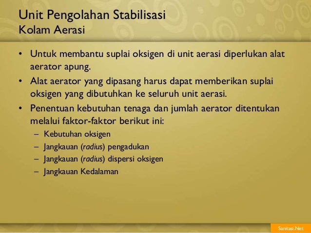 Perencanaan Teknis IPLT - Teknologi Pengolahan Air Limbah 
