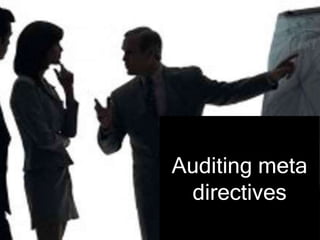 Auditing meta
directives
 