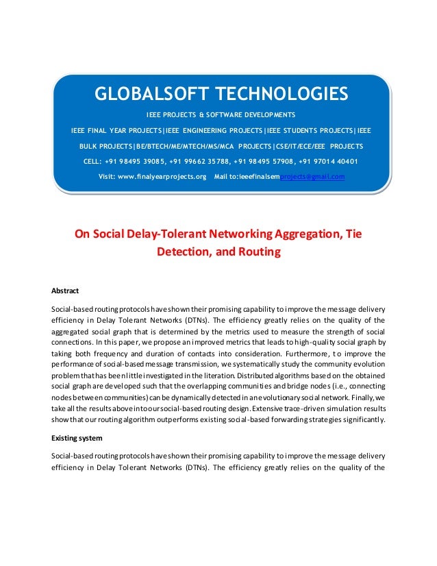 Distributed data networking project thesis