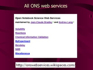 All ONS web services  