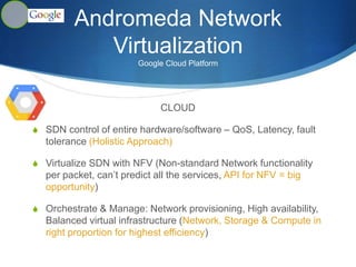Radical reshaping entire white
area
S Early Road Map Items
S Excess part of network and core backbone = 2 highest requirement
and list amount of generated incremental benefit
S Data Centre – Latency tolerance (policy & authothenticy) = mobile core
S converging wireless and wire line in universal services IMS platform
S Network Access
S Wireless – more like R&C pooling – really virtualization
S Complex (3G, 4G, wifi, AWS, WCS…) load very fast
S Optimized backbone switches and routing
 