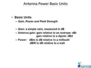 Antenna Power Basic Units
 