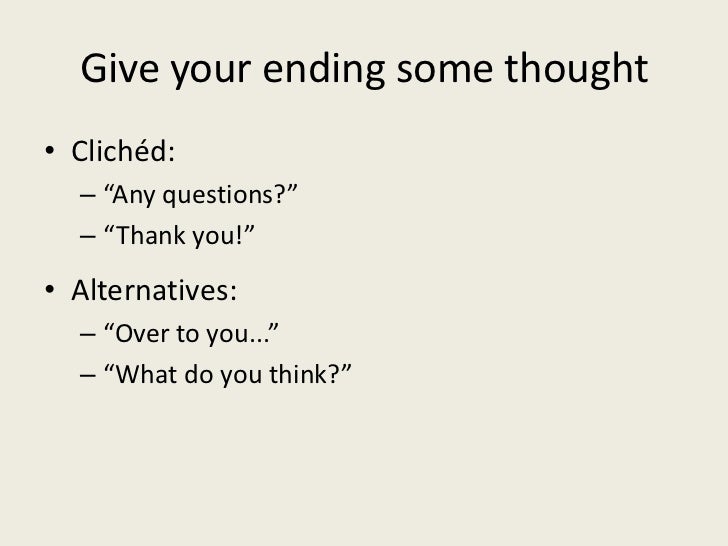 on suitable presentation formats