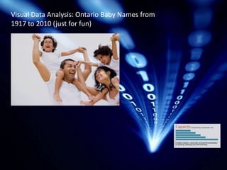 Visual Data Analysis: Ontario Baby Names from
1917 to 2010 (just for fun)
 