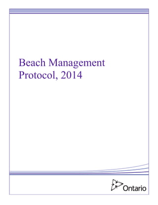 Beach Management
Protocol, 2014
 