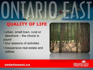 Ontario East Economic Development