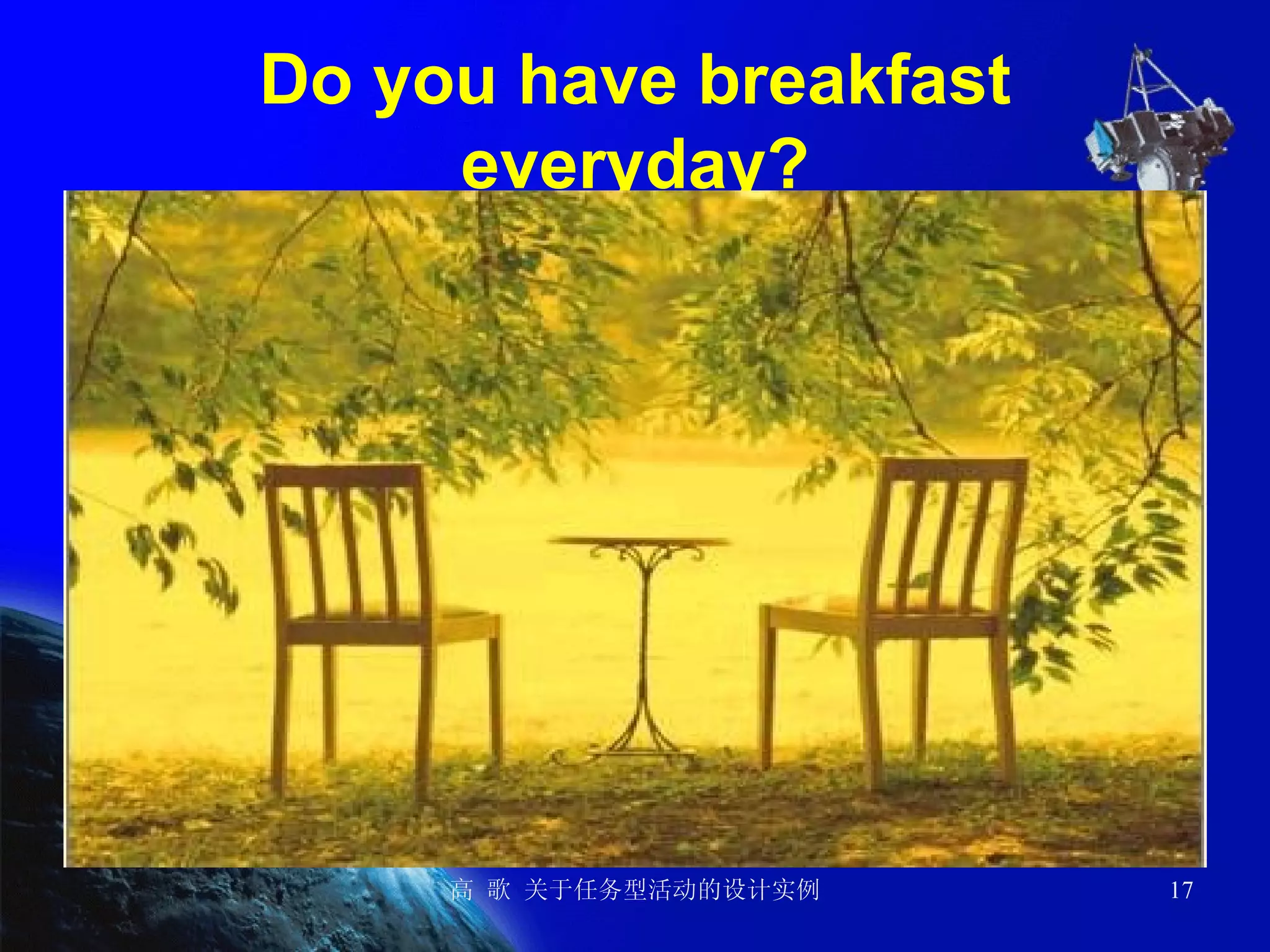 Do you have breakfast everyday? 