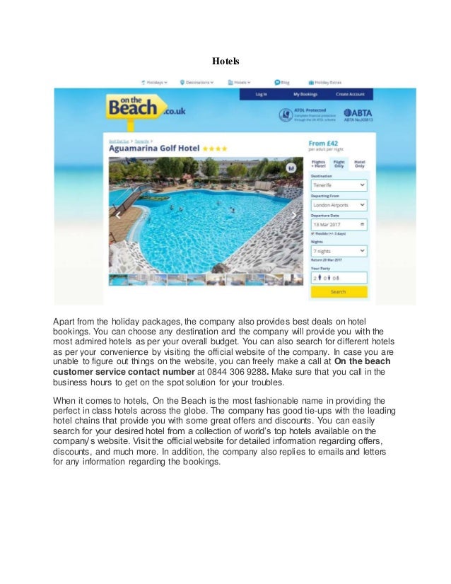 On the Beach Customer Service