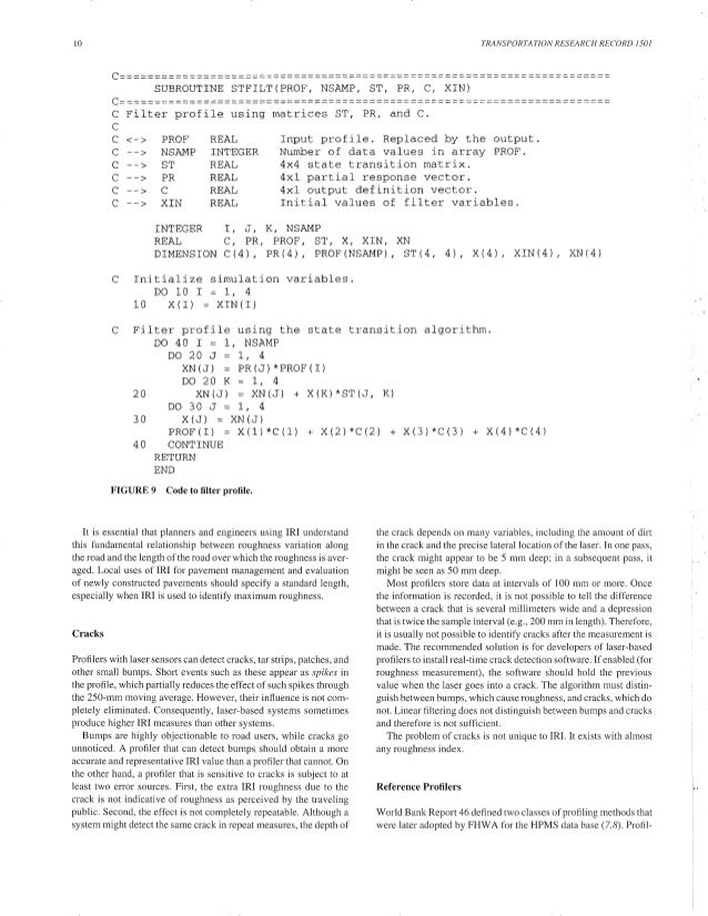 On the calculation of international roughness index 1501- sayer