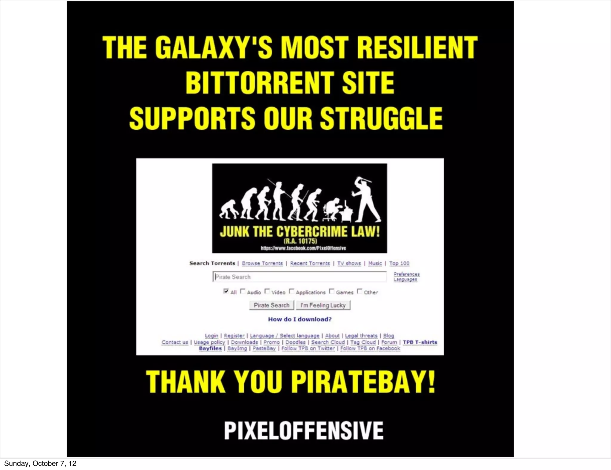 Sunday, October 7, 12
 