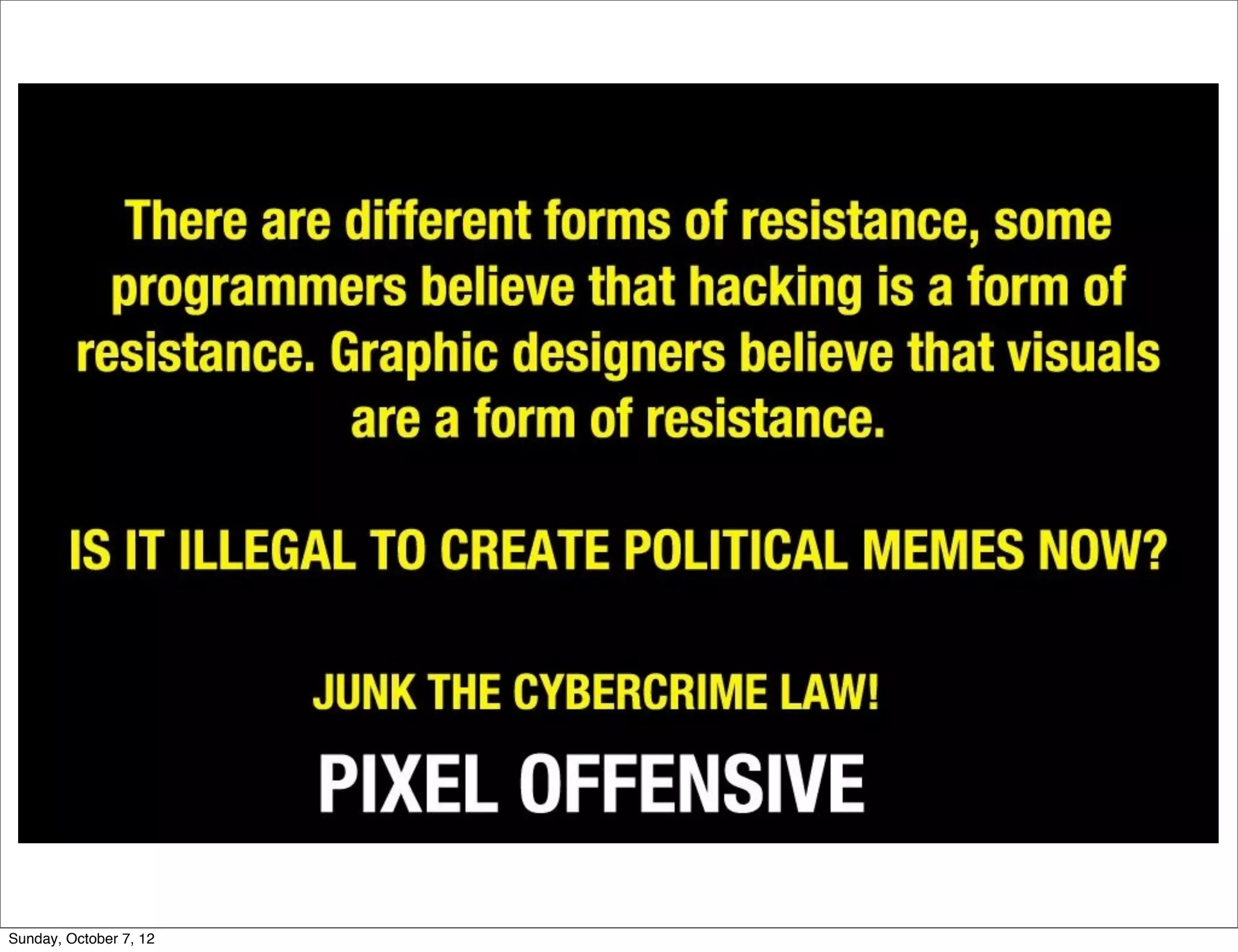 Sunday, October 7, 12
 