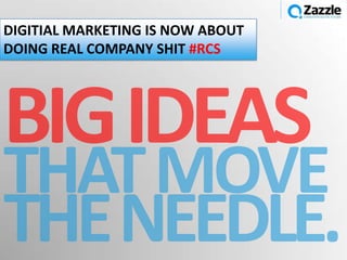 DIGITIAL MARKETING IS NOW ABOUT
DOING REAL COMPANY SHIT #RCS
 