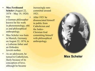 On the eternal of man(m.scheler) | PPTX
