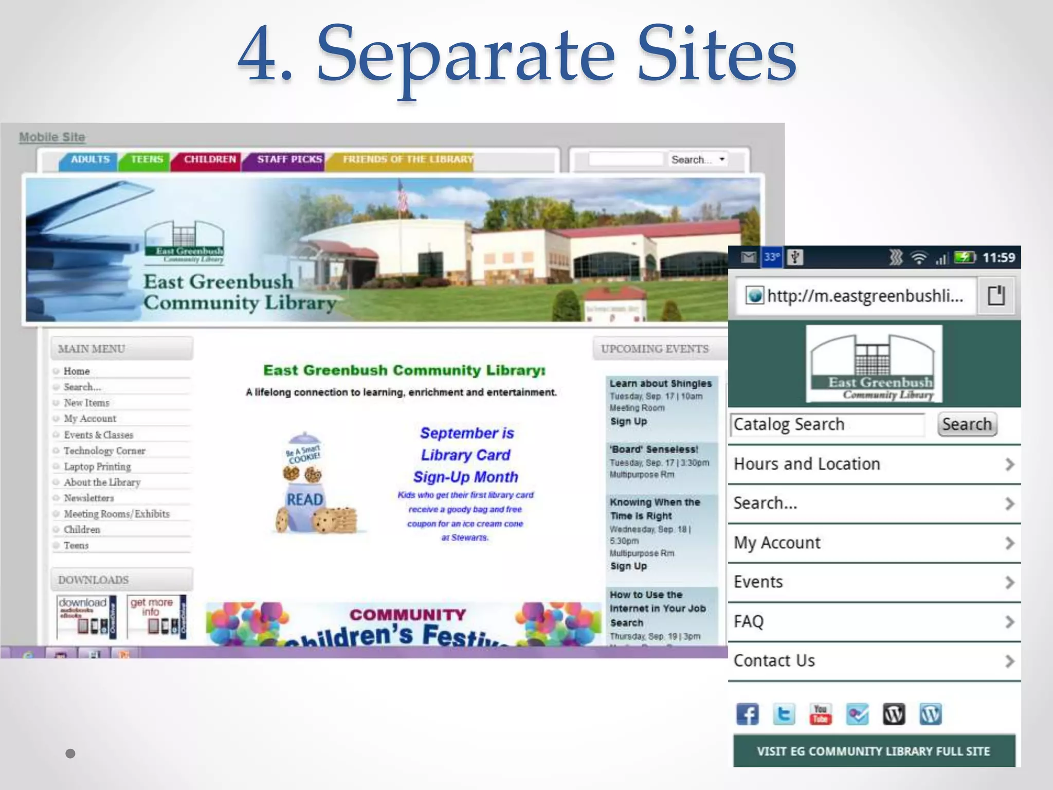 4. Separate Sites
 