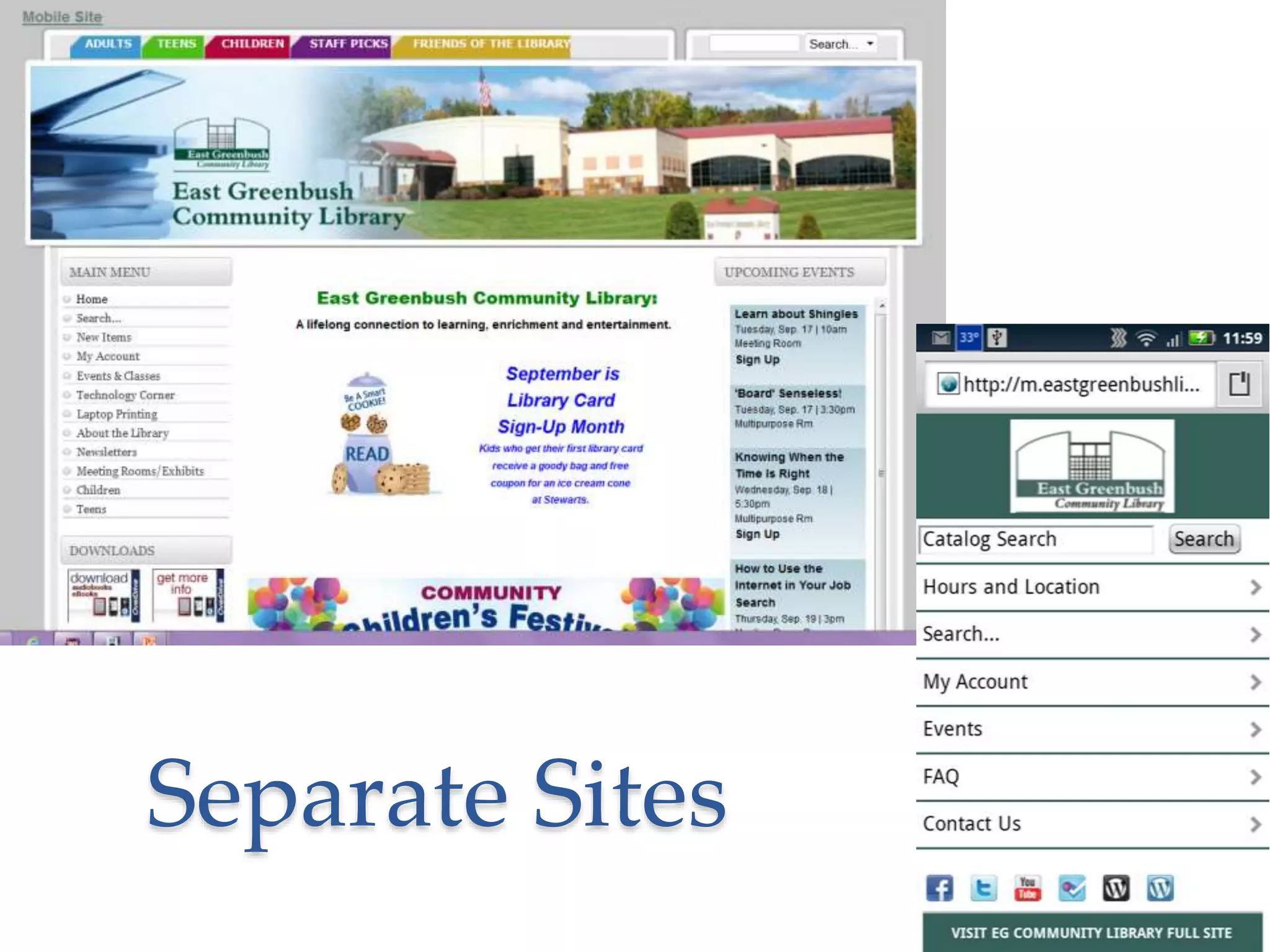 Separate Sites
 