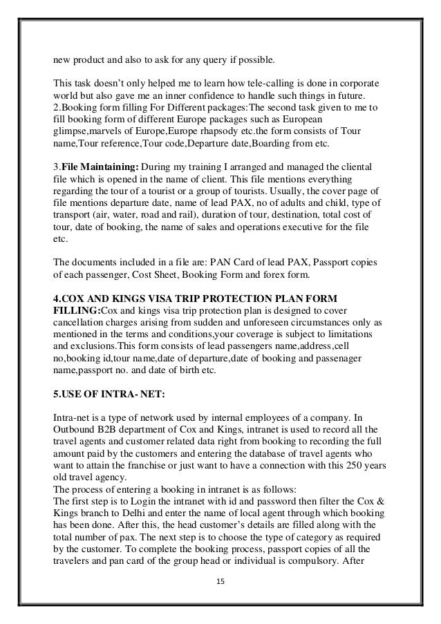 On The Job Training Report - 