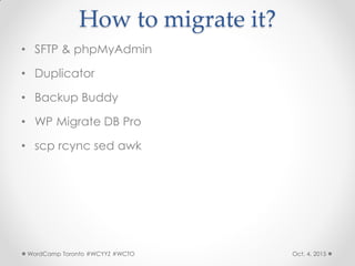 On the Move, Migrations Made Simple