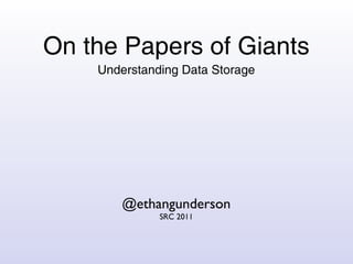 On the Papers of Giants