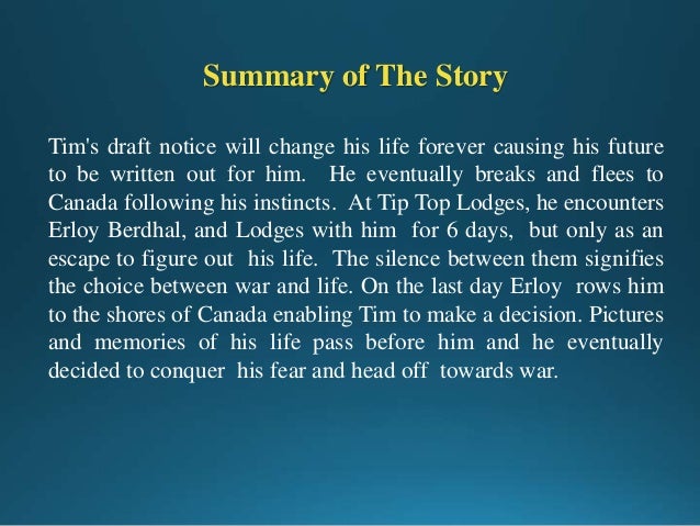 On the rainy river essay
