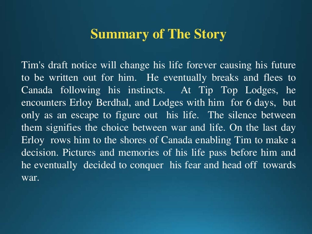 On the rainy river presentation