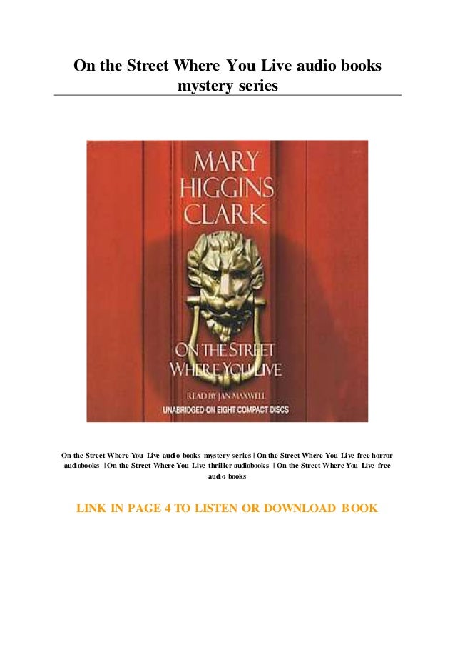 On the Street Where You Live audio books mystery series