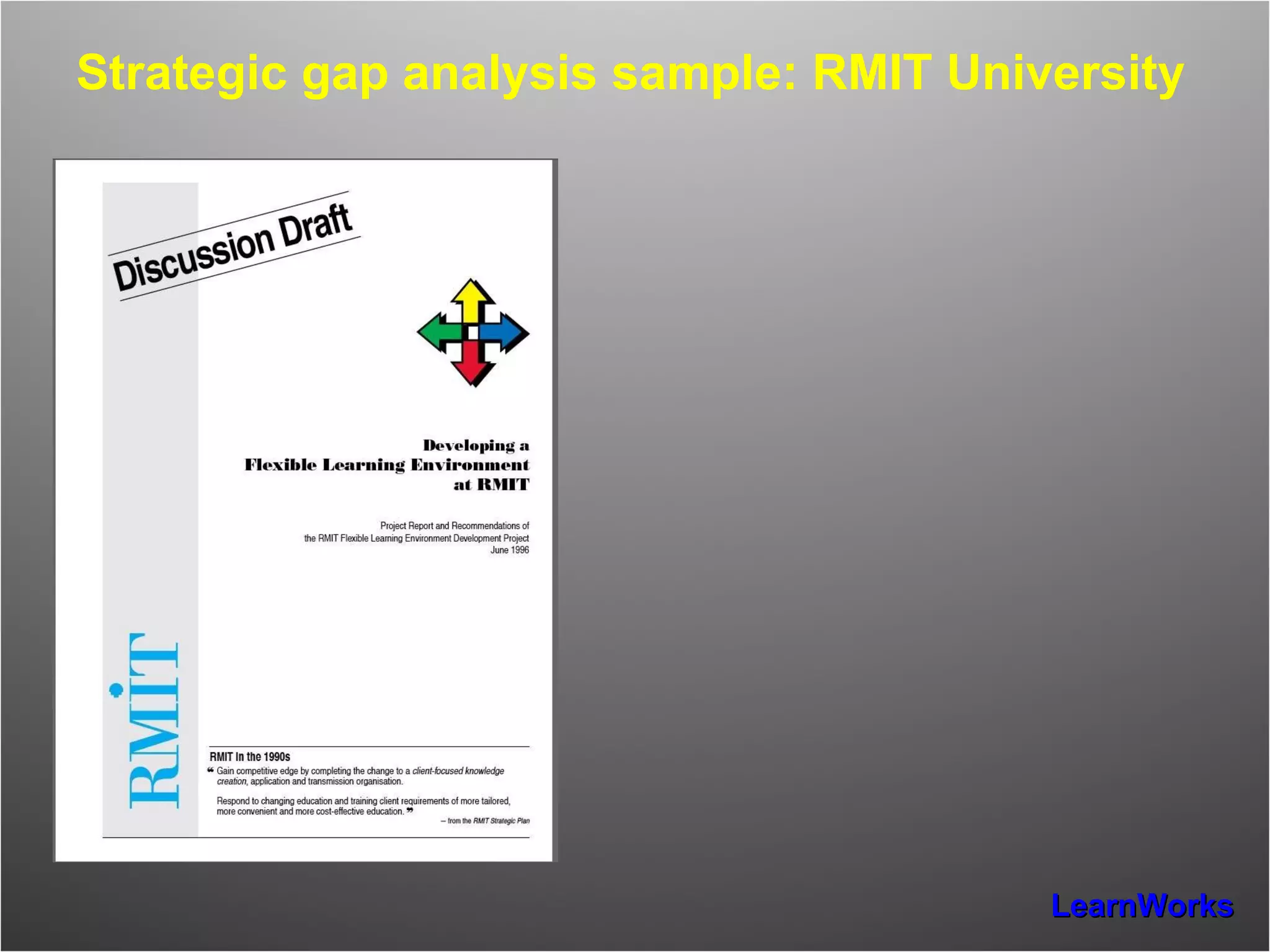Strategic gap analysis sample: RMIT University 