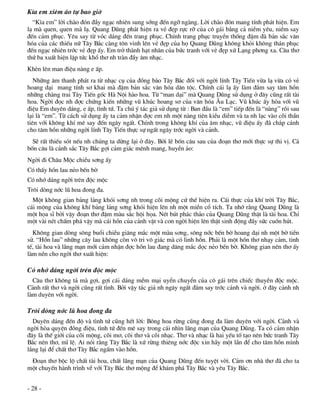 K×a em xiªm ¸o tù bao giê
  “K×a em” lêi chµo ®ãn ®Çy ng¹c nhiªn sung síng ®Õn ngì ngµng. Lêi chµo ®ãn mang tÝnh ph¸t hiÖn. Em
l¹ mµ quen, quen mµ l¹. Quang Dòng ph¸t hiÖn ra vÎ ®Ñp rùc rì cña c« g¸i b»ng c¶ niÒm yªu, niÒm say
®Õn c¶m phôc. Yªu say tõ vãc d¸ng ®Õn trang phôc. ChÝnh trang phôc truyÒn thèng ®Ëm ®µ b¶n s¾c v¨n
hãa cña c¸c thiÕu n÷ T©y B¾c cµng t«n vinh lªn vÎ ®Ñp cña hä Quang Dòng kh«ng khái kh«ng th¸n phôc
®Õn ng¹c nhiªn tríc vÎ ®Ñp Êy. Em trë thµnh h¹t nh©n cña bøc tranh víi vÎ ®Ñp xø L¹ng ph¬ng xa. C©u th¬
thø ba xuÊt hiÖn lËp tøc khæ th¬ nh trµn ®Çy ©m nh¹c.
KhÌn lªn man ®iÖu nµng e Êp.
   Nh÷ng ©m thanh ph¸t ra tõ nh¹c cô cña ®ång bµo T©y B¾c ®èi víi ngêi lÝnh T©y TiÕn võa l¹ võa cã vÎ
hoang d¹i mang tÝnh s¬ khai mµ ®Ëm b¶n s¾c v¨n hãa d©n téc. ChÝnh c¸i l¹ Êy lµm ®¾m say t©m hån
nh÷ng chµng trai T©y TiÕn gèc Hµ Néi hµo hoa. Tõ “man d¹i” mµ Quang Dòng sö dông ë ®©y còng rÊt tµi
hoa. Ngêi ®äc nh ®îc chøng kiÕn nh÷ng vò khóc hoang s¬ cña v¨n hãa ¢u L¹c. Vò khóc Êy hßa víi vò
®iÖu Em duyªn d¸ng, e Êp, t×nh tø. Ta chó ý t¸c gi¶ sö dông tõ : Ban ®Çu lµ “em” tiÕp ®Õn lµ “nµng” råi sau
l¹i lµ “em”. Tõ c¸ch sö dông Êy ta c¶m nhËn ®îc em nh mét nµng tiªn kiÒu diÔm vµ ta nh l¹c vµo câi thÇn
tiªn víi kh«ng khÝ mª say ®Õn ng©y ngÊt. ChÝnh trong kh«ng khÝ cña ©m nh¹c, vò ®iÖu Êy ®· ch¾p c¸nh
cho t©m hån nh÷ng ngêi lÝnh T©y TiÕn thùc sù ngÊt ng©y tríc ngêi vµ c¶nh.
  SÏ rÊt thiÕu sãt nÕu nh chóng ta dõng l¹i ë ®©y. Bëi lÏ bèn c©u sau cña ®o¹n th¬ míi thùc sù thi vÞ. C¶
bèn c©u lµ c¶nh s¾c T©y B¾c gîi c¶m gi¸c mªnh mang, huyÒn ¶o:
Ngêi ®i Ch©u Méc chiÒu s¬ng Êy
Cã thÊy hån lau nÎo bÕn bê
Cã nhí d¸ng ngêi trªn ®éc méc
Tr«i dßng níc lò hoa ®ong ®a.
  Mét kh«ng gian b¶ng l¶ng khãi s¬ng nh trong câi méng cø thÕ hiÖn ra. C¸i thùc cña khÝ trêi T©y B¾c,
c¸i méng cña kh«ng khÝ b¶ng l¶ng s¬ng khãi hiÖn lªn nh mét miÒn cæ tÝch. Ta nhí r»ng Quang Dòng lµ
mét häa sÜ bëi vËy ®o¹n th¬ ®Ëm mµu s¾c héi häa. NÐt bót ph¸c th¶o cña Quang Dòng thËt lµ tµi hoa. ChØ
mét vµi nÐt chÊm ph¸ vËy mµ c¸i hån cña c¶nh vËt vµ con ngêi hiÖn lªn thËt sinh ®éng ®Çy søc cuèn hót.
  Kh«ng gian dßng s«ng buæi chiÒu gi¨ng m¾c mét mµu s¬ng, s«ng níc bÕn bê hoang d¹i nh mét bê tiÒn
sö. “Hån lau” nh÷ng c©y lau kh«ng cßn v« tri v« gi¸c mµ cã linh hån. Ph¶i lµ mét hån th¬ nh¹y c¶m, tinh
tÕ, tµi hoa vµ l·ng m¹n míi c¶m nhËn ®îc hån lau ®ang d¨ng m¾c däc nÎo bÕn bê. Kh«ng gian nªn th¬ Êy
lµm nÒn cho ngêi th¬ xuÊt hiÖn:

Cã nhí d¸ng ngêi trªn ®éc méc
  C©u th¬ kh«ng t¶ mµ gîi, gîi c¸i d¸ng mÒm m¹i uyÓn chuyÓn cña c« g¸i trªn chiÕc thuyÒn ®éc méc.
C¶nh rÊt th¬ vµ ngêi còng rÊt t×nh. Bëi vËy t¸c gi¶ nh ng©y ngÊt ®¾m say tríc c¶nh vµ ngêi. ë ®©y c¶nh nh
lµm duyªn víi ngêi.

Tr«i dßng níc lò hoa ®ong ®a
  Duyªn d¸ng ®Õn ®é vµ t×nh tø còng hÕt lêi: B«ng hoa rõng còng ®ong ®a lµm duyªn víi ngêi. C¶nh vµ
ngêi hßa quyÖn ®ång ®iÖu, t×nh tø ®Õn mª say trong c¸i nh×n l·ng m¹n cña Quang Dòng. Ta cã c¶m nhËn
®©y lµ thÕ giíi cña câi méng, câi m¬, câi th¬ vµ câi nh¹c. Th¬ vµ nh¹c lµ hai yÕu tè t¹o nªn bøc tranh T©y
B¾c nªn th¬, mÜ lÖ. Ai nãi r»ng T©y B¾c lµ xø rõng thiªng níc ®éc xin h·y mét lÇn ®Ó cho t©m hån m×nh
l¾ng l¹i ®Ó chÊt th¬ T©y B¾c ngÊm vµo hån.
 §o¹n th¬ béc lé chÊt tµi hoa, chÊt l·ng m¹n cña Quang Dòng ®Õn tuyÖt vêi. C¶m ¬n nhµ th¬ ®· cho ta
mét chuyÕn hµnh tr×nh vÒ víi T©y B¾c th¬ méng ®Ó kh¸m ph¸ T©y B¾c vµ yªu T©y B¾c.


- 28 -
 
