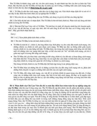 Th¬ Tè H÷u lµ thµnh c«ng xuÊt s¾c cña th¬ c¸ch m¹ng, lµ mét thµnh tùu lín cña th¬ ca hiÖn ®¹i ViÖt
Nam. Søc thu hót cña th¬ Tè H÷u víi b¹n ®äc lµ niÒm say mª lÝ tëng, ë nh÷ng t×nh c¶m c¸ch m¹ng nång
nhiÖt vµ tÝnh d©n téc ®Ëm ®µ.§Þnh híng ®Ò vµ gîi ý gi¶i
  §Ò 1. Tè H÷u lµ nhµ th¬ c¸ch m¹ng, nhµ th¬ cña lÝ tëng céng s¶n. Gi¶i thÝch nhËn ®Þnh ®ã vµ nãi râ v×
sao ®©y lµ ®Æc ®iÓm bao trïm nhÊt cña sù nghiÖp th¬ Tè H÷u ?
  §Ò 2. Nªu tãm t¾t c¸c chÆng ®êng th¬ cña Tè H÷u, néi dung vµ gi¸ trÞ næi bËt cña tõng tËp th¬.
  §Ò 3. Em hiÓu nh thÕ nµo vÒ nhËn ®Þnh: Th¬ Tè H÷u lµ th¬ tr÷ t×nh chÝnh trÞ. Ph©n tÝch néi dung tr÷ t×nh
chÝnh trÞ trong th¬ Tè H÷u.
  §Ò 4. Nhµ th¬ ChÕ Lan Viªn viÕt vÒ Tè H÷u: “T¶ t×nh hay t¶ c¶nh, kÓ chuyÖn m×nh hay kÓ chuyÖn ngêi,
viÕt vÒ c¸c vÊn ®Ò lín hay vÒ mét viÖc nhá, ®èi víi anh còng lµ ®Ó nãi cho ®îc c¸i lÝ tëng céng s¶n Êy
th«i”. H·y gi¶i thÝch nhËn ®Þnh Êy.
   Gîi ý:
   §Ò 1 vµ 2. Xem phÇn phÇn kiÕn thøc c¬ b¶n
   §Ò 3. Nãi th¬ Tè H÷u lµ th¬ tr÷ t×nh chÝnh trÞ bëi v×:
    Tè H÷u lµ mét thi sÜ - chiÕn sÜ, th¬ «ng nh»m môc ®Ých phôc vô cho cuéc ®Êu tranh c¸ch m¹ng, cho
     nh÷ng nhiÖm vô chÝnh trÞ mçi giai ®o¹n c¸ch m¹ng. Tè H÷u t¹o ®îc sù thèng nhÊt gi÷a tuyªn
     truyÒn chÝnh trÞ vµ c¶m høng tr÷ t×nh. Tè H÷u ®em vµo trong th¬ c¸ch m¹ng mét tiÕng nãi tr÷ t×nh
     míi víi nh÷ng c¶m xóc mang tÝnh trùc tiÕp, c¸ thÓ cña mét c¸i “t«i” tr÷ t×nh c¸ch m¹ng, c¸i t«i ë
     gi÷a mäi ngêi vµ trong ®êi sèng c¸ch m¹ng.
    Th¬ Tè H÷u chñ yÕu khai th¸c c¶m høng tõ ®êi sèng chÝnh trÞ cña ®Êt níc vµ ho¹t ®éng c¸ch m¹ng
     b¶n th©n nhµ th¬. Trong th¬ «ng, hiÖn thùc vµ con ngêi ®îc c¶m nhËn vµ biÓu hiÖn chñ yÕu trªn ph-
     ¬ng diÖn chÝnh trÞ, trong mèi quan hÖ víi lÝ tëng vµ nhiÖm vô c¸ch m¹ng.
         Néi dung tr÷ t×nh chÝnh trÞ cña Tè H÷u ®îc thÓ hiÖn tËp trung ë c¸c ph¬ng diÖn sau:
    Th¬ Tè H÷u b¸m s¸t nh÷ng bíc ®i vµ nh÷ng sù kiÖn lín cña ®êi sèng c¸ch m¹ng níc ta, ph¶n ¸nh
     nh÷ng biÕn chuyÓn vµ ngîi ca nh÷ng t×nh c¶m lín cña con ngêi c¸ch m¹ng.
    Víi Tè H÷u, ®êi sèng c¸ch m¹ng, c¸c vÊn ®Ò vµ sù kiÖn chÝnh trÞ quan träng cña ®Êt níc, lÝ tëng
     céng s¶n vµ nh÷ng t×nh c¶m c¸ch m¹ng, ®Æc biÖt lµ ©n t×nh c¸ch m¹ng, ®· thùc sù lµ nguån c¶m
     høng to lín vµ phong phó cho th¬ ca, t¹o nªn nh÷ng rung ®éng tr÷ t×nh thùc sù trong t©m hån nhµ
     th¬ vµ truyÒn ®Õn cho b¹n ®äc.


  §Ò 4. NhËn ®Þnh cña ChÕ Lan Viªn ®· chØ ra mét ®Æc ®iÓm bao trïm toµn bé sù nghiÖp s¸ng t¸c
cña Tè H÷u: nhµ th¬ cña lÝ tëng céng s¶n. Th¬ Tè H÷u ®Ò cËp ®Õn nhiÒu vÊn ®Ò, ph¶n ¸nh nhiÒu sù kiÖn,
biÓu hiÖn nh÷ng t©m tr¹ng cña t¸c gi¶ trong nhiÒu hoµn c¶nh kh¸c nhau, nhng vÊn ®Ò cèt lâi chi phèi c¸ch
nh×n vµ c¶m xóc cña nhµ th¬ chÝnh lµ lÝ tëng céng s¶n. Lý tëng Êy kh«ng chØ lµ mét kh¸t väng híng tíi,
mét niÒm tin v÷ng ch¾c mµ cßn ®Þnh híng cho lÏ sèng, t×nh c¶m vµ hµnh ®éng cña con ngêi, lµ thíc ®o
mäi gi¸ trÞ cña ®êi sèng con ngêi. VÊn ®Ò lÝ tëng, lÏ sèng ®· ®îc Tè H÷u ®Æt ra vµ theo ®uæi, gi¶i ®¸p ngay
tõ khëi ®Çu cña con ®êng th¬ cña m×nh vµ trong suèt nh÷ng chÆng ®êng s¸ng t¸c tiÕp theo. Tríc c¸ch
m¹ng th¸ng T¸m, th¬ Tè H÷u lµ tiÕng reo vui cña mét t©m hån trÎ gÆp gì lÝ tëng céng s¶n ®îc “mÆt trêi
ch©n lÝ chãi qua tim , ®ång thêi còng thÓ hiÖn nh÷ng kh¸t väng tù do, gi¶i phãng cña quÇn chóng lao khæ
vµ môc tiªu lín lao cña c¸ch m¹ng lµ gi¶i phãng d©n téc. Tõ sau c¸ch m¹ng th¸ng T¸m, lý tëng ®· tõng b-
íc ®îc thùc hiÖn trong c¸c môc tiªu vµ thµnh qu¶ cña mçi giai ®o¹n c¸ch m¹ng. Th¬ Tè H÷u kh«ng chØ
kh¼ng ®Þnh ngîi ca vµ cæ vò cho nh÷ng môc tiªu vµ thµnh qu¶ Êy nh lµ sù hiÖn thùc hãa tõng bíc cña lÝ t-
ëng, mµ cßn nªu lªn gi¶i ®¸p nh÷ng vÊn ®Ò vÒ lÏ sèng, vÒ sù lùa chän cña mçi ngêi vµ cña d©n téc. ChÝnh


- 78 -
 