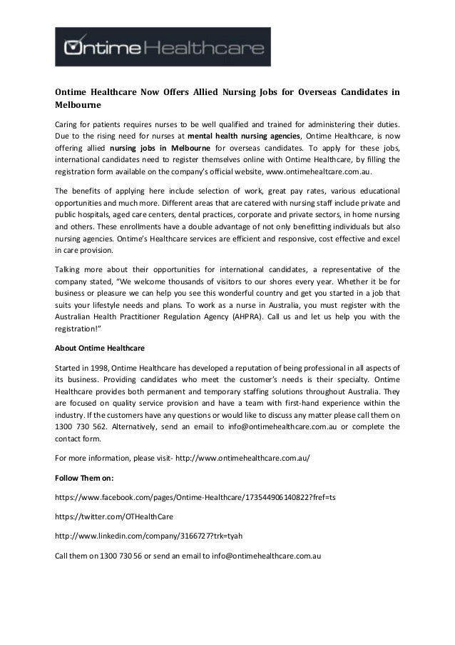 Home Care Nursing Jobs Melbourne