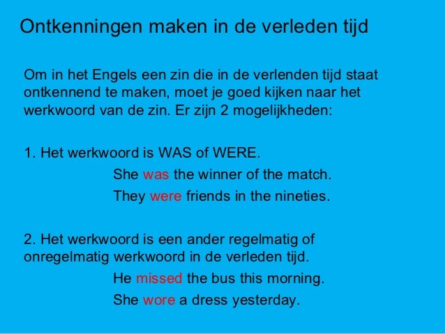 Flirten verleden tijd