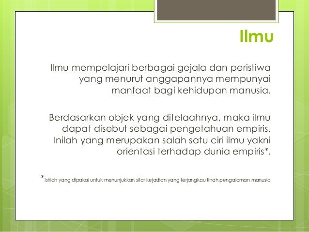 Filsafat Ilmu Ontologi Filsafat Ilmu Ontologi