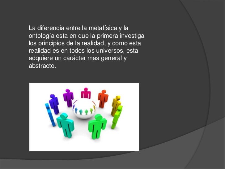 Ontologia y metafisica