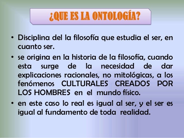 Ontología