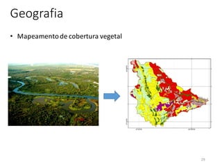 Geografia
• Mapeamentode cobertura vegetal
29
 