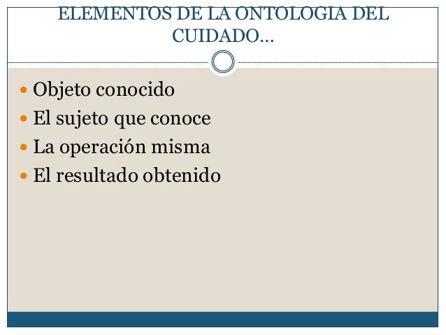 Ontologia en enfermeria