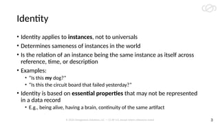 Understanding Ontological Identity (vs Identifiers) | PPTX