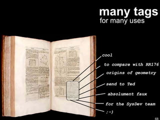 many tags for many uses origins of geometry to compare with RR176 cool send to Ted absolument faux ;-) for the SysDev team  