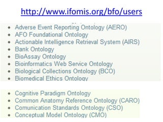 http://www.ifomis.org/bfo/users
 