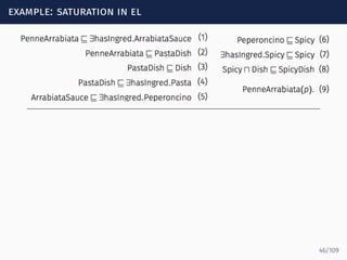 example: saturation in el
46/109
 