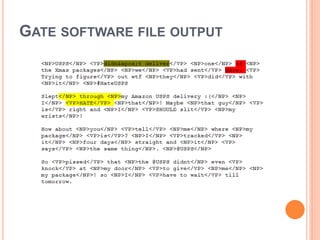 GATE SOFTWARE FILE OUTPUT
 