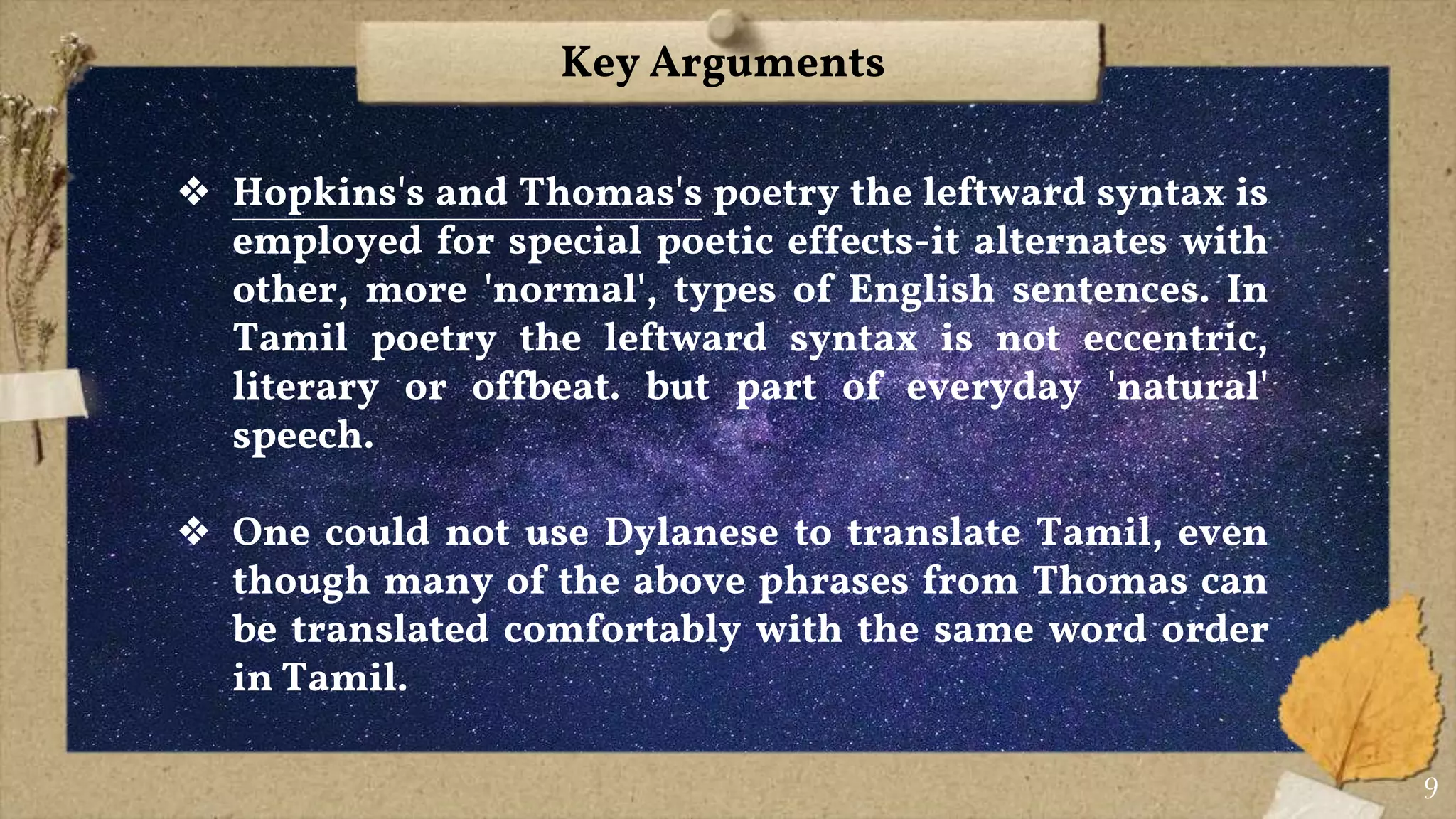 On Translating a Tamil Poem | PPTX