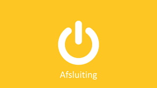 Afsluiting
 