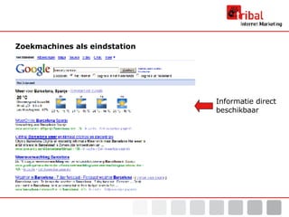 Zoekmachines als eindstation Informatie direct beschikbaar 